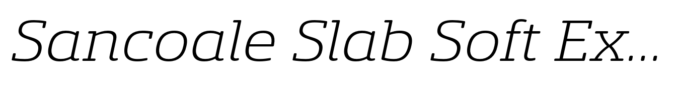 Sancoale Slab Soft Extended Light Italic